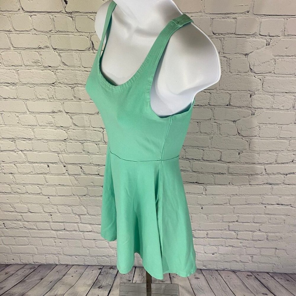 Express Green Fit & Flare Skater Sleeveless Dress - Picture 4 of 8